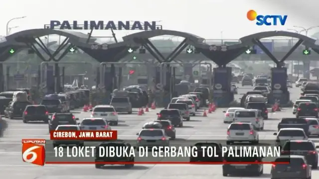 Ribuan kendaraan dari arah Jakarta menuju Jawa Tengah dan Jawa Timur terus mengalir tak terputus di ruas Tol Cipali, Kabupaten Cirebon. Antrean pun sesekali terjadi di loket pembayaran.