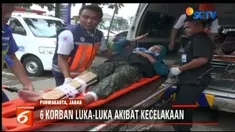 Kejadian bermula saat minibus melakukan rem mendadak hingga membuat bus di belakang terlibat tabrakan beruntun.