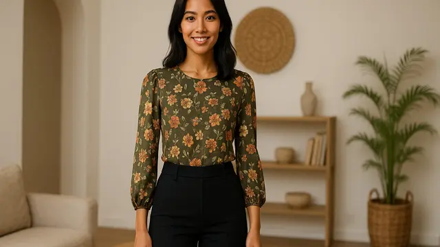 7 Tips Memilih Blouse Motif Bunga agar Terlihat Langsing dan Proporsional