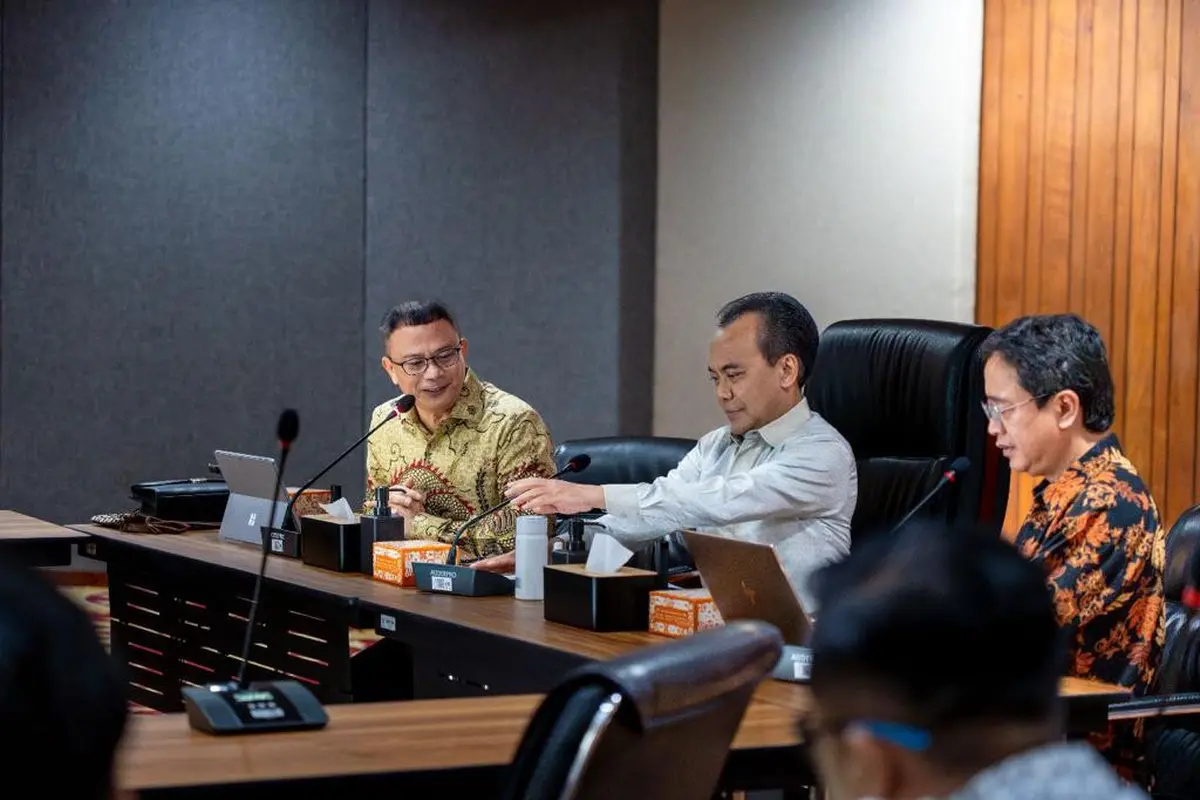 Sekretaris Kementerian Koordinator Bidang Perekonomian Susiwijono Moegiarso dalam acara Rapat Koordinasi Diseminasi Keamanan Siber dan Sandi di Kantor Kemenko Perekonomian pada Jumat (7/7/2023). (Dok Kemenko Perekonomian)