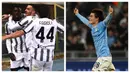 Dua tim papan atas Liga Italia, Juventus dan Lazio sama-sama memetik tiga poin penuh atas lawan-lawannya pada pekan ke-14 Liga Italia 2022/2023 yang digelar Jumat (11/11/2022) dini hari WIB. Juventus sukses menang 1-0 atas tuan rumah Verona, sementara Lazio juga menang 1-0 atas tamunya Monza. (Kolase AFP dan AP)