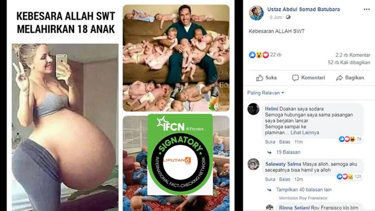 [Cek Fakta] Gambar Tangkapan Layar Seorang Ibu yang Tengah Hamil Besar