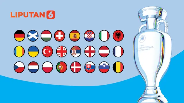 Banner Infografis Jadwal Euro 2024 Babak Penyisihan Grup A-F