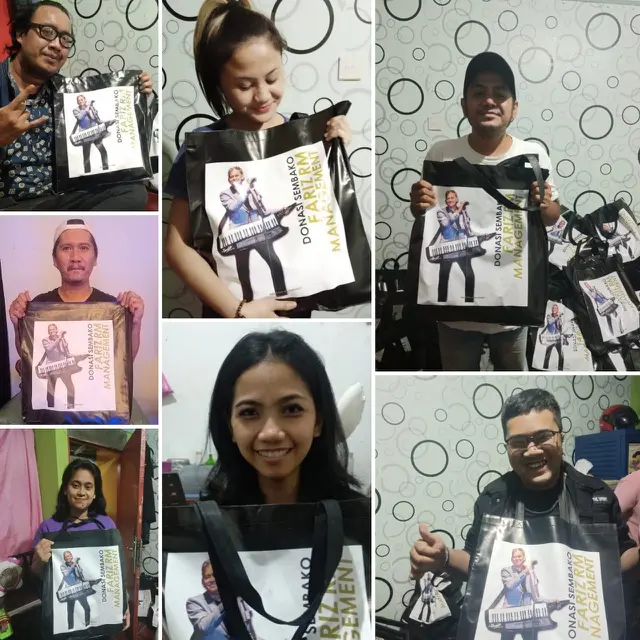 Bantuan sembako dari Fariz RM untuk Solidaritas Pekerja Musik Indonesia (SPMI)