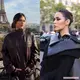 Raisa menampilkan dua beauty look kontras di Paris Fashion Week 2026: soft-effortless untuk Sandro Paris SS27 dan bold dramatis saat show Yohji Yamamoto. (@raissa6690)