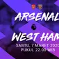 Premier League - Arsenal Vs West Ham United (Bola.com/Adreanus Titus)