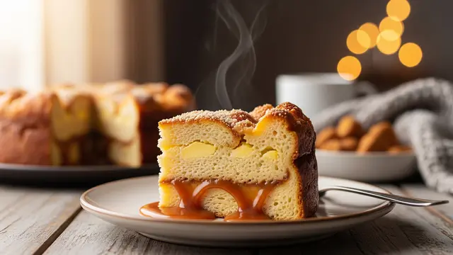 Puding Roti Karamel Keju
