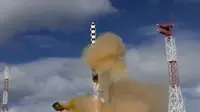 Inilah cuplikan video peluncuran rudal balistik antar benua, Sarmat, yang meledak saat uji coba peluncuran. (Source: AP)