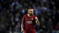 4. Daniele De Rossi (AS Roma) - Kapten AS Roma yang mulai memelihara jenggot dua musim belakangan ini. Penampilan gelandang gaek tersebut sangat cocok dengan tipikal permainannya di lapangan. (AFP/Patricia de Melo)