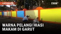Viral! Sambut Ramadhan, Warga Garut Sulap Makam Jadi Berwarna