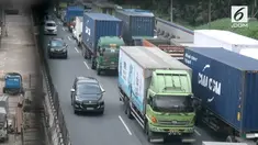 Selama libur Natal dan Tahun baru truk dilarang melintasi tol Jakarta - Cikampek.