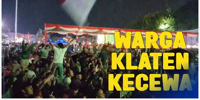 VIDEO: Ribuan Warga Klaten Kecewa Setelah Timnas Indonesia Gagal Menang di Semifinal Piala Asia U-23