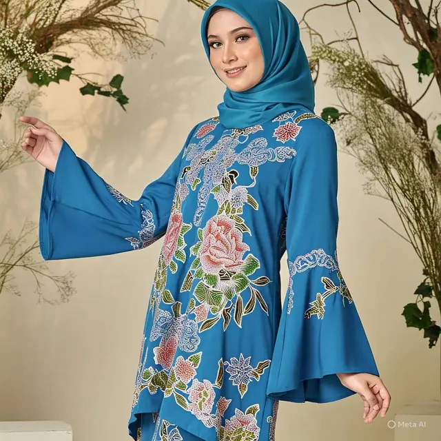 Model Gamis Batik Sederhana tapi Elegan untuk Orang Gemuk