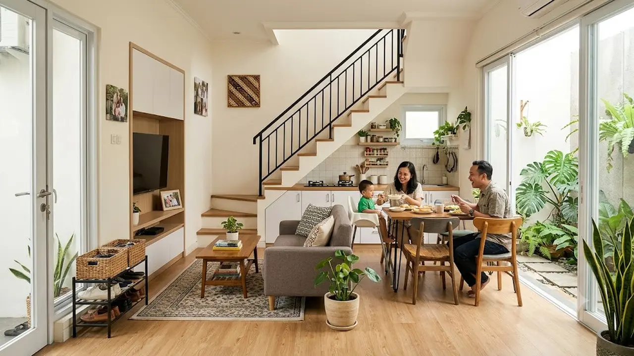 Desain Rumah Mungil 5x9 yang Terasa Luas untuk Keluarga Baru