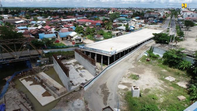 Pembangunan Jembatan Sei Alalak Banjarmasin. (Dok Kementerian PUPR)