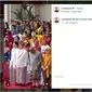 Menteri BUMN Erick Thohir bersebelahan dengan Menteri PUPR Basuki Hadimuljono saat upacara Hari Kemerdekaan Indonesia di Istana Merdeka hari ini, Kamis (17/8/2023). (Instagram @erickthohir)