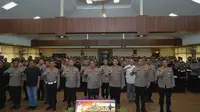 Polda Jabarmengirimkan 353 personelnya untuk diberangkatkan ke Bali dalam pengamanan kegiatan Konferensi Tingkat Tinggi (KTT) G20. (Foto: Humas Polda Jabar)