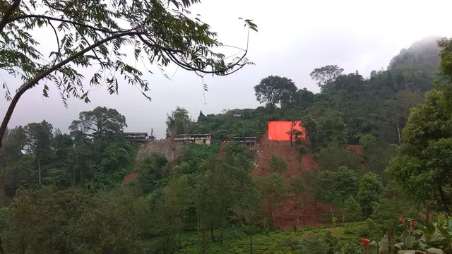 Lokasi longsor di kawasan puncak, Bogor, Jawa Barat (Liputan6.com/Achmad Sudarno)
