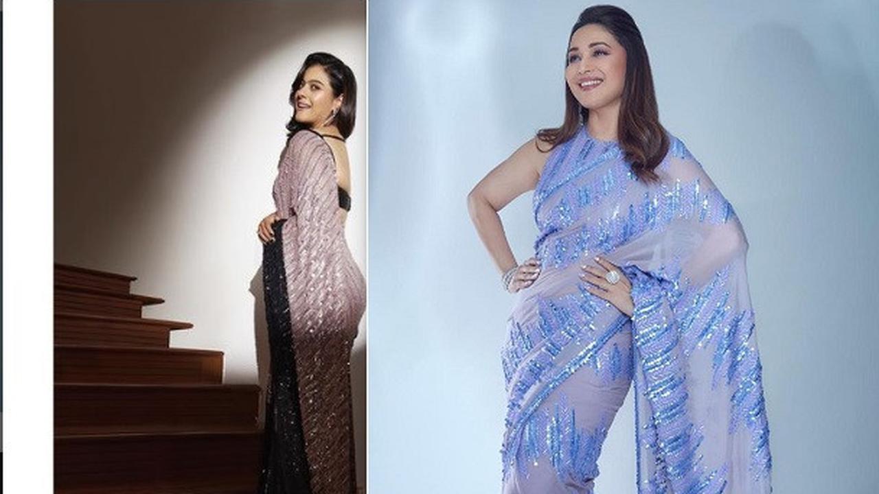Gaya bintang Bollywood rayakan Diwali 2022 (Foto: Instagram @kajol/@madhuridixitnene)