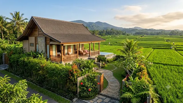 Inspirasi Rumah dengan Pemandangan Sawah