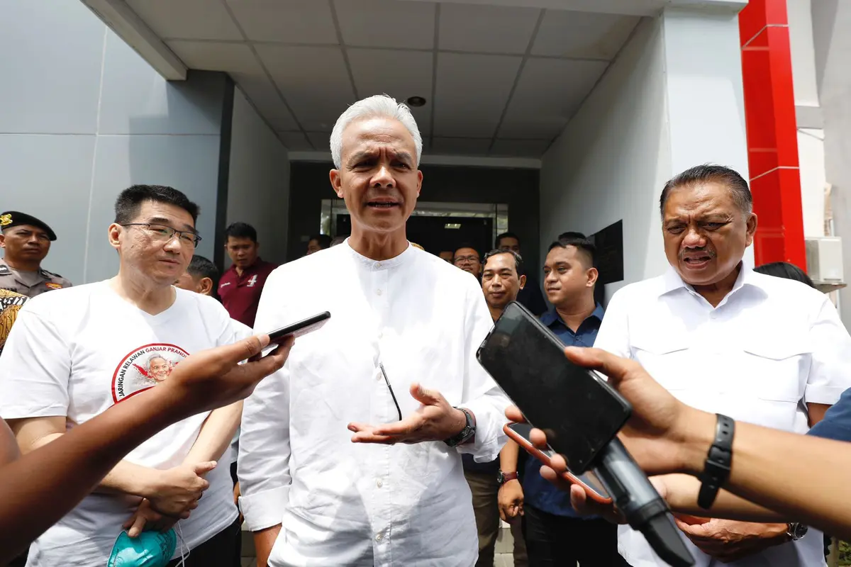 Bakal calon presiden (bacapres) 2024 PDI-P Ganjar Pranowo saat melakukan safari politik di Kota Manado, Sulawesi Utara. (Istimewa)