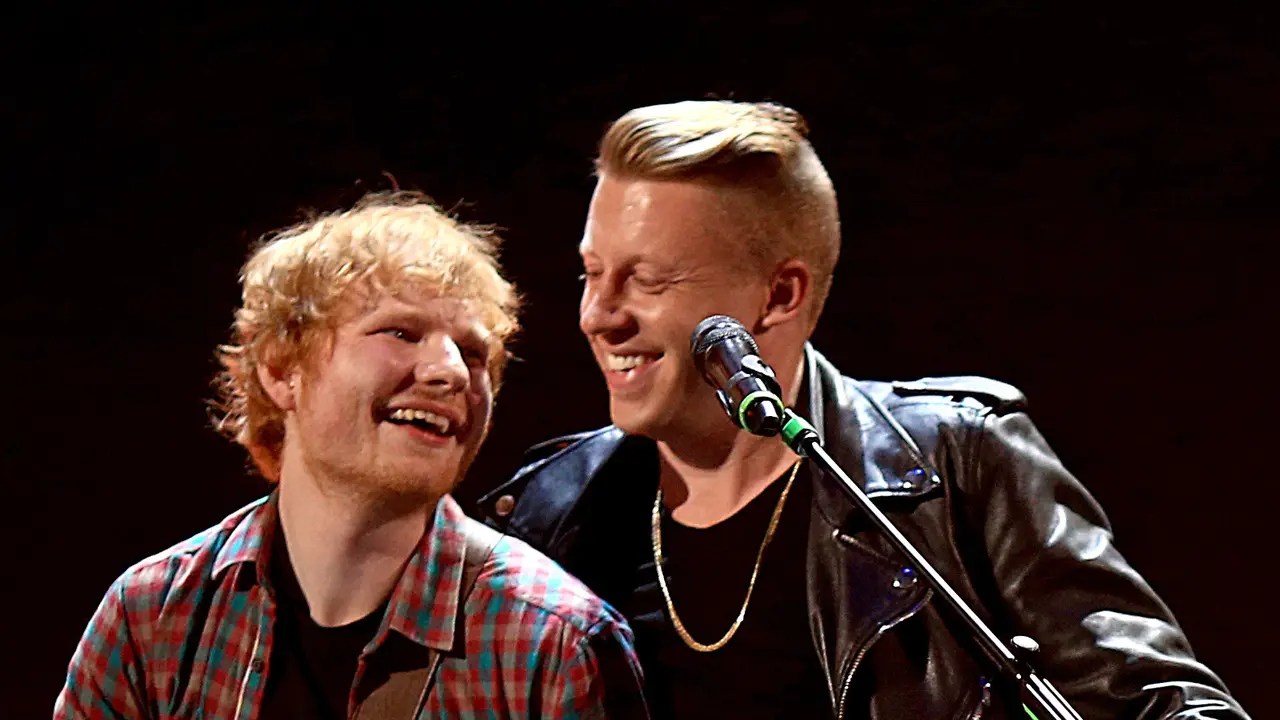Macklemore dan Ed Sheeran. (Christopher Polk / AFP)