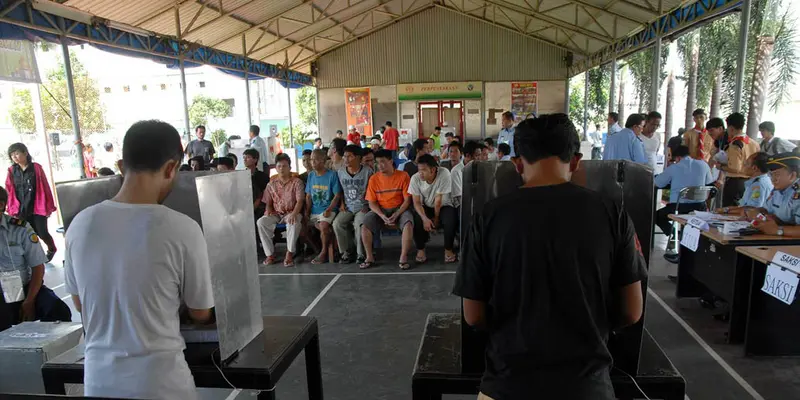 Suasana Pesta Demokrasi Napi di LP Cipinang 