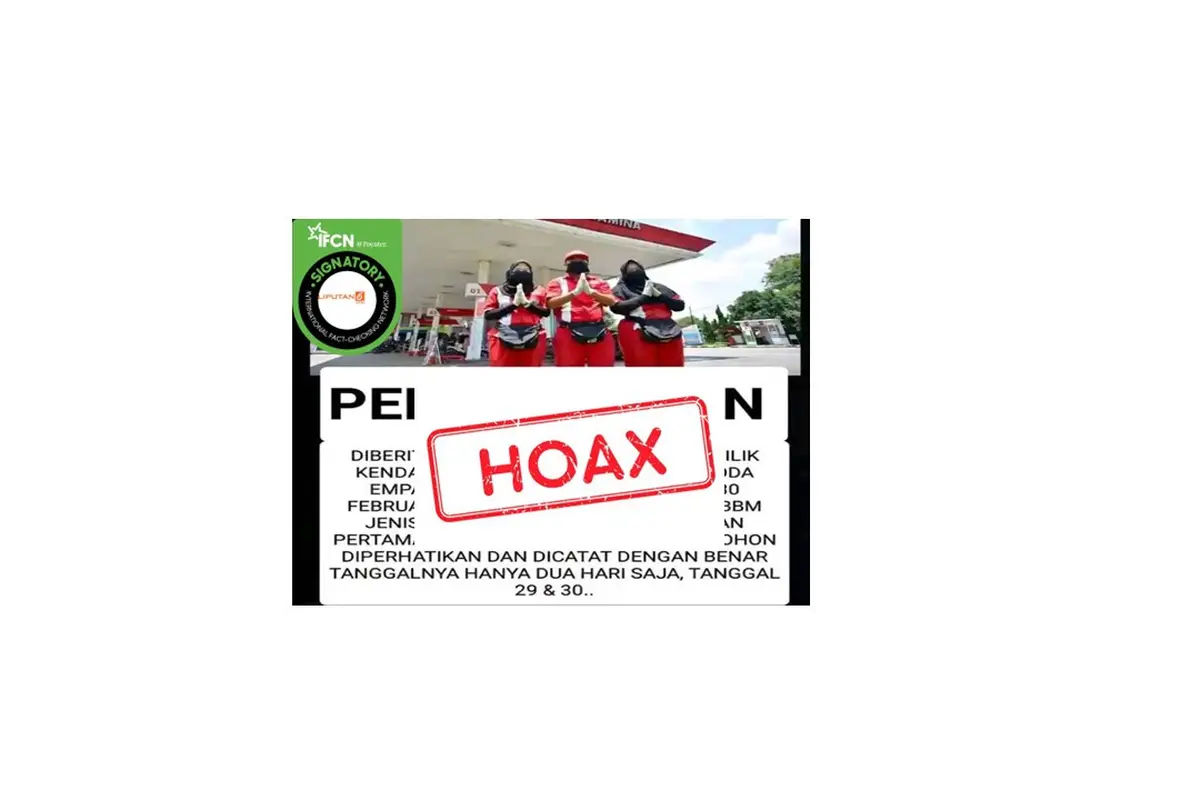 cek fakta isi bbm gratis pada 29 dan 30 Februari 2025