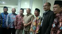 3 calon wakil gubernur DKI Jakarta pengganti Sandiaga Uno silaturahmi ke Fraksi Demokrat dan F PAN DPRD DKI. (Liputan6.com/ Ika Defianti)