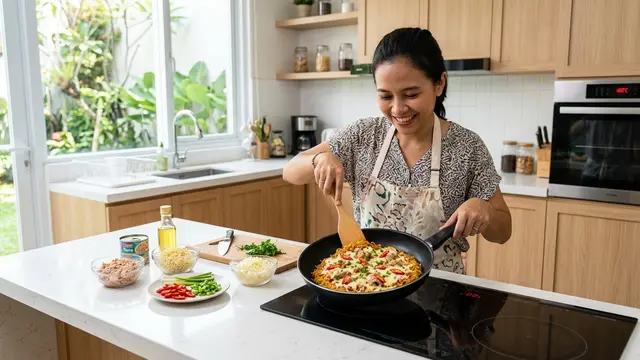 Resep Pizza Mie Tuna Teflon (AI Generated)