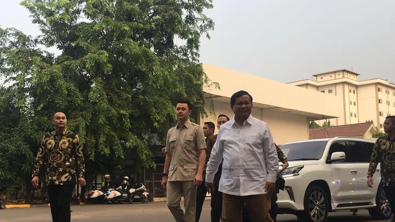 Bakal Calon Presiden Prabowo Subianto menyambangi RSPAD untuk menjalani tes kesehatan