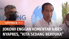 Presiden Joko Widodo enggan mengomentari pencalonan Anies Baswedan sebagai calon presiden dari Partai Nasdem. Alasannya, saat ini Bangsa Indonesia tengah berduka, dengan jatuhnya ratusan korban jiwa dalam tragedi di Stadion Kanjuruhan Malang, Jawa Ti...