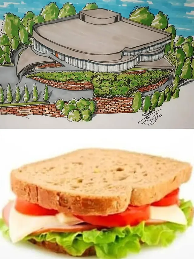 Pria Ini Buat Sketsa Bangunan Terinspirasi Dari Benda Di Sekitar, 6 Hasilnya Bikin Takjub. (Sumber: Instagram/felipedecastro.arq)