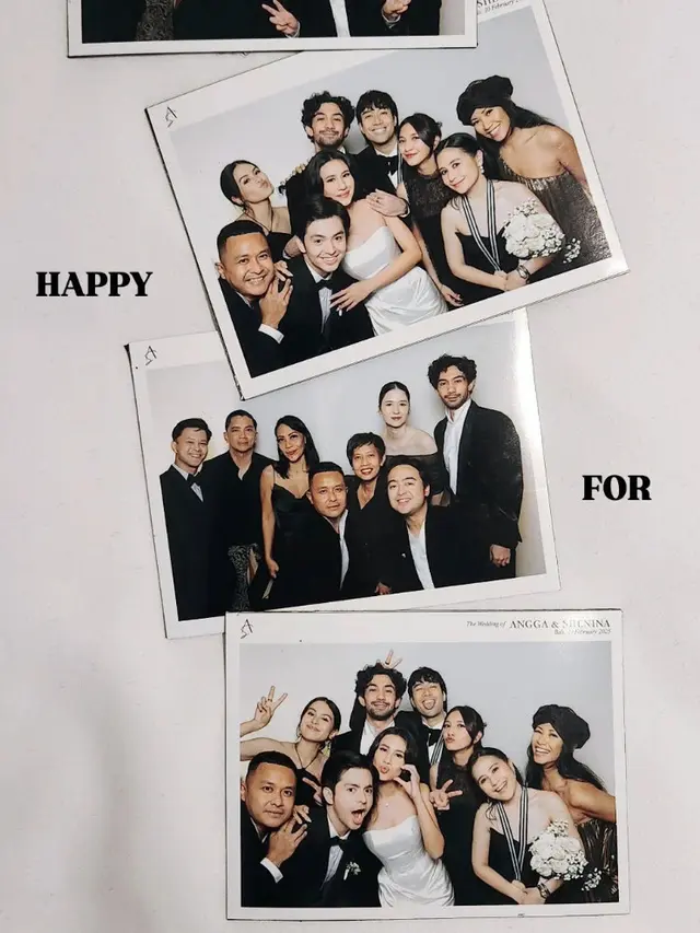 Para Pemain Film Tampil dengan Gaun Hitam di Resepsi Pernikahan Angga dan Shenina Cinnamon [@hagaipakan]