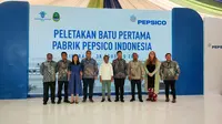 Acara Peletakan Batu Pertama Pabrik PepsiCo Indonesia di Cikarang dihadiri oleh Menteri Investasi Republik Indonesia/Kepala Badan Koordinasi Penanaman Modal (BKPM), Bahlil Lahadali pada Rabu (30/8/2023). (dok. Liputan6.com/Farel Gerald)