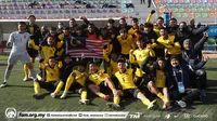 Timnas Malaysia U-23 setelah lolos ke Piala Asia U-23 2022. (Facebook FA Malaysia).