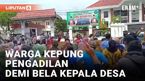 VIDEO: Minta Kades Dibebaskan dari Tuduhan Ijazah Palsu, Warga di Muna Kepung Kantor PN Raha