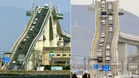 Jembatan unik di Jepang memiliki kemiringan yang sangat ekstrim?