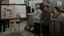 Ketua Dewan Pengarah BPIP Megawati Soekarnoputri usai penandatangan prangko dan sampul peringatan 73 tahun Pancasila di Museum Filateli, Jakarta, Kamis (31/5). (Merdeka.com/Iqbal S. Nugroho)