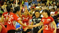 Tim putri Jakarta Pertamina Energi menjadi salah satu dari empat tim yang lolos ke babak playoff Proliga 2017. (Pertamina Lubricants)