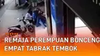 Kejadian ngeri terjadi pada remaja perempuan ini ketika bonceng empat gunakan satu motor