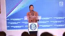 Menteri BUMN Rini Soemarno memberi sambutan dalam launching Gerbang Pembayaran Nasional (GPN) di Gedung BI, Jakarta, Senin (4/12). GPN bisa menekan biaya investasi dan infrastruktur bagi perbankan karena dapat dipakai bersama. (Liputan6.com/Angga Yuniar)