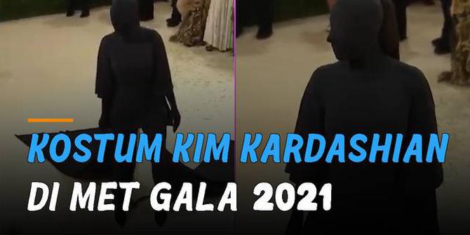 VIDEO: Kostum Unik Kim Kardashian di Met Gala 2021, Warganet: Penjahat di Detective Conan!