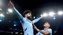 Sempat tertinggal akibat gol Raphael Onyedika, Man City bangkit dengan mencetak tiga gol, masing-masing lewat aksi Mateo Kovacic, bunuh diri Joel Ordonez, dan Savinho. (Mike Egerton/PA via AP)