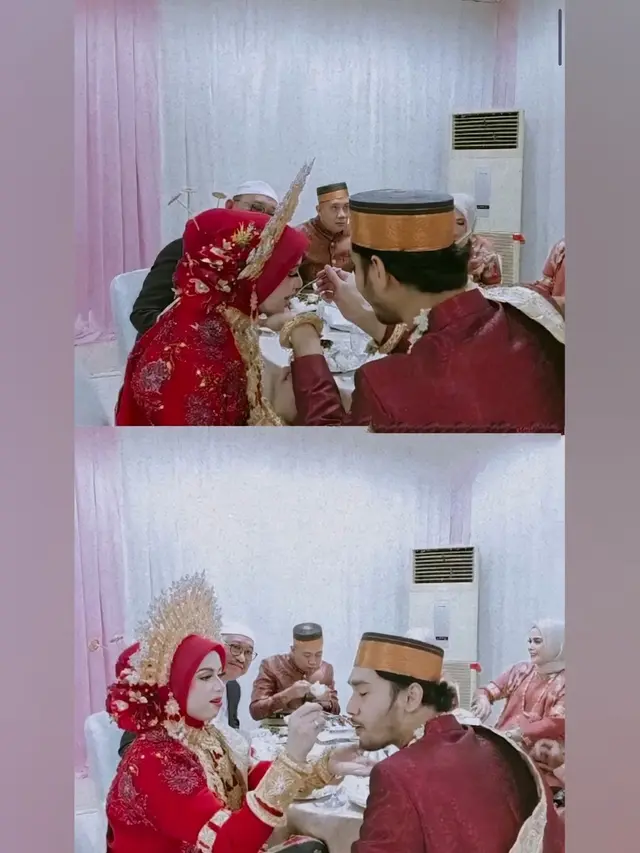 Momen pernikahan Achmad Megantara dan Asri Faradila (Sumber foto: Instagram/@megantara.update)