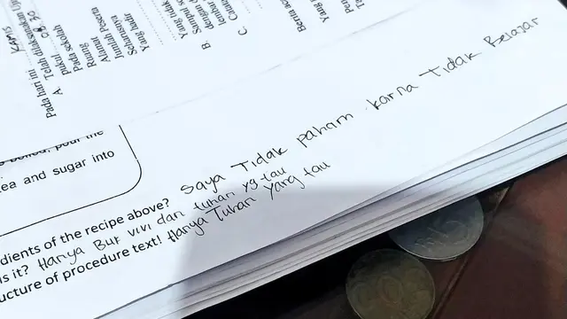 10 Potret Jawaban UAS Anak SD Ini Kocak, Bikin Guru yang Mengkoreksi Geleng Kepala