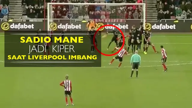 Video aksi Sadio Mane menjadi kiper yang membuat hasil Sunderland vs Liverpool berakhir imbang 2-2, Senin (2/1/2017).