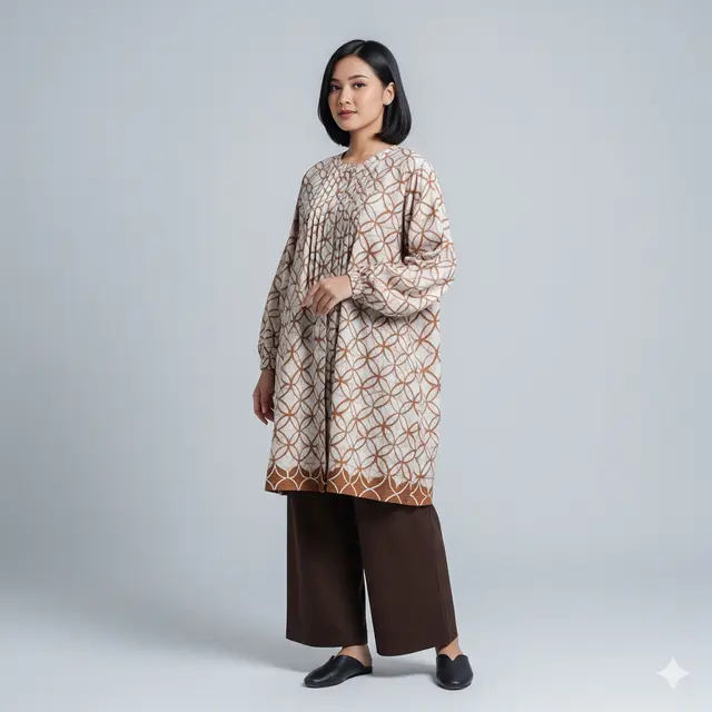 Tunik Batik Modis untuk Kerja Terbaru 2025. Gemini