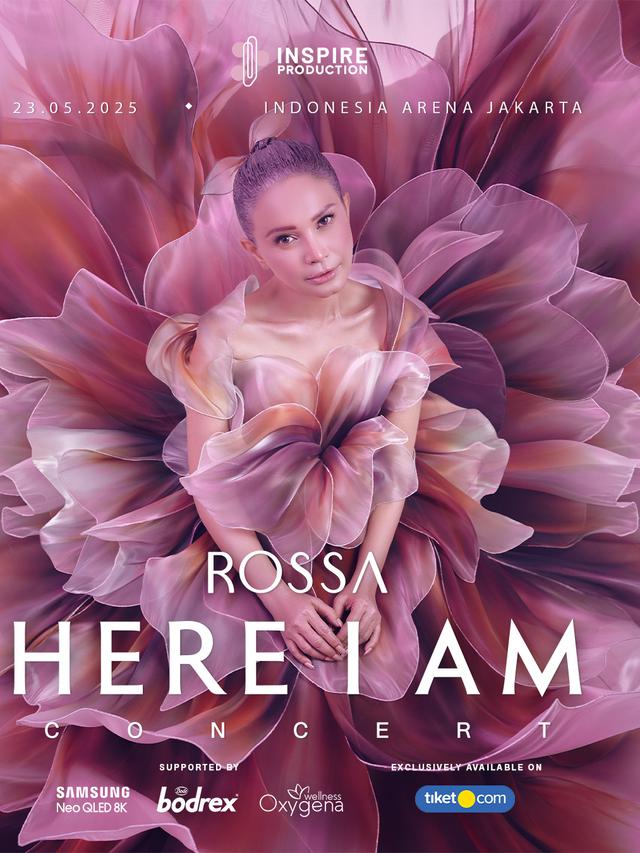 Poster konser Rossa Here I Am. (Foto: Dok. Manajemen Rossa)
