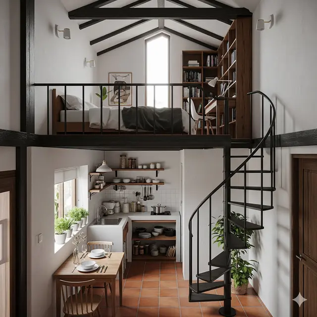 Cara Membuat Rumah Kecil dengan Mezzanine
